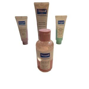 Dermasil Labs Skincare Set: Exfoliating Facial Scrub AHA Glycolic Acid Toning So